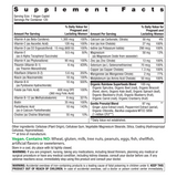 Supplement Facts panel for Prenatal One Multi with 120 tablets.