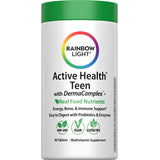 Rainbow Light Active Health Teen Multivitamin Supplement, 90 tablets in a bottle.