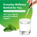 RL K2 + D3 2 oz Liquid Drops being dispensed from a dropper into a glass of water.