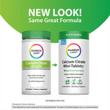 Rainbow Light Calcium Citrate Mini-Tablets, 120 count, new formula, easy to swallow, non-GMO, vegan, and gluten-free.