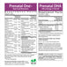 Supplement Facts for Prenatal One Daily Duo 30 Tablets & 30 Softgels, showing detailed nutritional information.