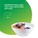 Usage instructions: 'Adults: Take 2 vegan capsules daily, with a meal.' Image of a 3/4 inch capsule.
