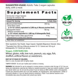 Supplement Facts panel detailing 3000 mg of Mucuna Ashwagandha.