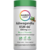 Ashwagandha KSM-66 600 mg with L-Theanine. 60 Vegan Caplets. Supports occasional stress and anxiety relief.