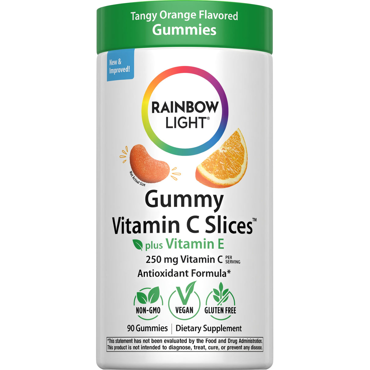 Fette Gommose di Vitamina C 250 mg (per Porzione), 90 Caramelle Vegane