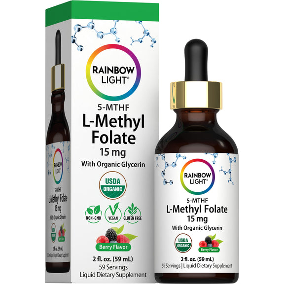 L-Methylfolate 15 mg with Organic Glycerin Berry Flavor, 2 fl oz (59 mL) Liquid