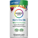 Vitamines pour hommes 50+ avec nutriments alimentaires réels, 90 comprimés végétariens