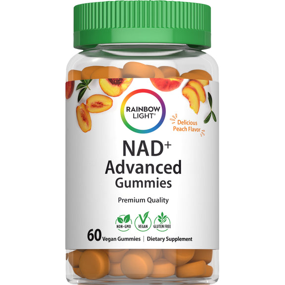 NAD+ Advanced Gummies Delicious Peach Flavor, 60 Vegan Gummies