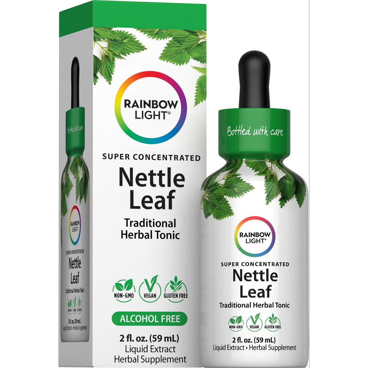 Rainbow Light Super Concentrated Nettle Leaf Liquid Extract, 2 fl. oz. (59 mL) Herbal Supplement, Alcohol Free.