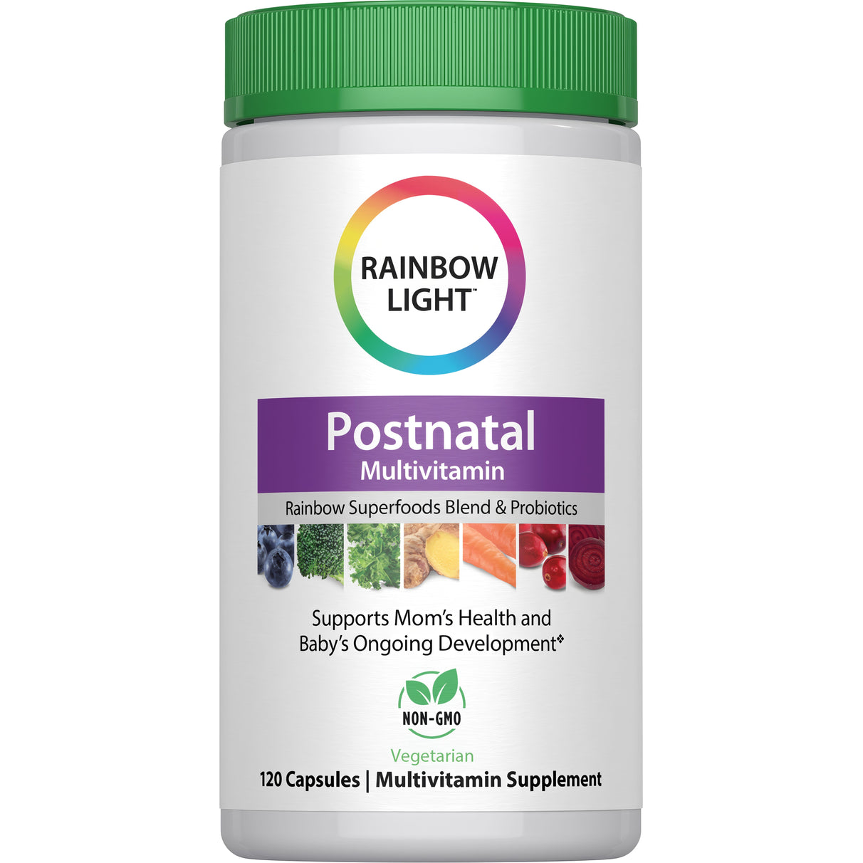 Mezcla de Superalimentos y Probióticos Multivitamínicos Postnatales, 120 Cápsulas Vegetarianas