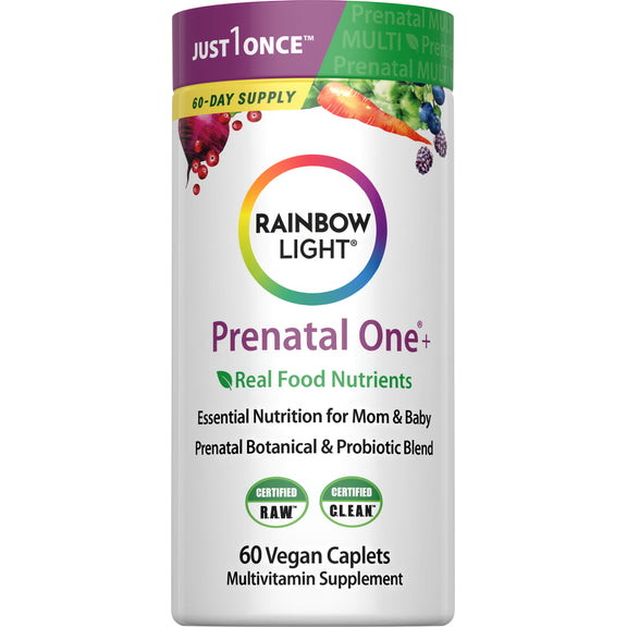 Prenatal One + Real Food Nutrients, 60 Vegan Caplets